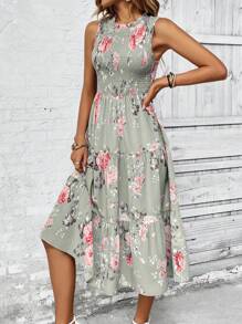 EMERY ROSE Ladies' Simple Fashionable Casual Daily Dress - Green - View 5