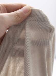 Dazy Plus Ensemble de pyjama à col rond unicolore et ample, vêtements de nuit pour toutes les saisons