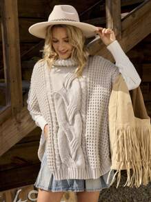 LanaWest Nuevo jersey de mujer estilo europeo y americano casual y holgado de punto, ropa de punto a la moda para otoño/invierno