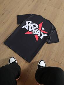 Manfinity EMRG 男士印花 T 恤，休闲简约风格，适合日常穿着