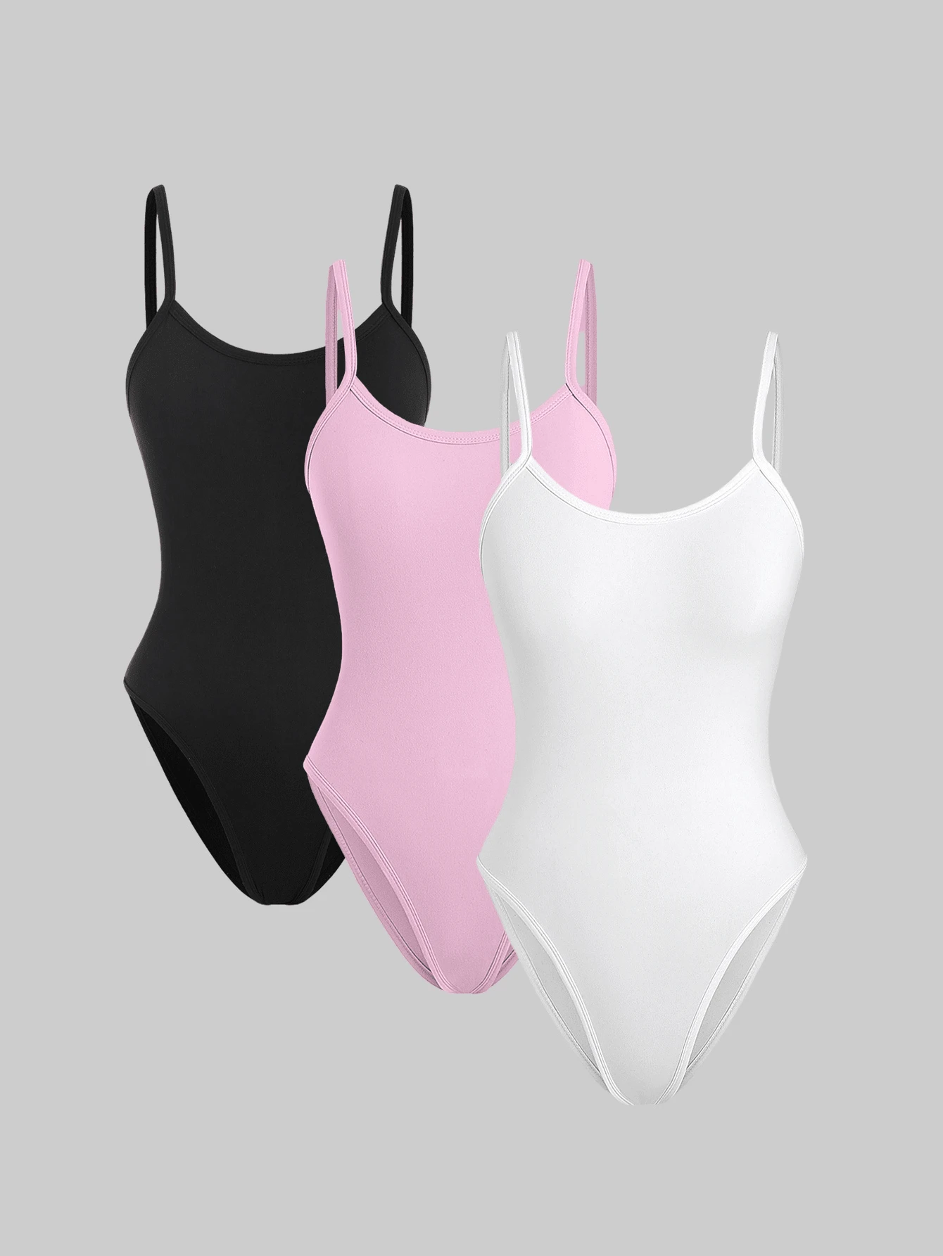 Sweetra Solid Color Simple Fashion Casual Everyday Bodysuit