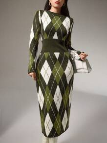 Modelyn 休闲简约风格毛衣裙，适合日常穿着