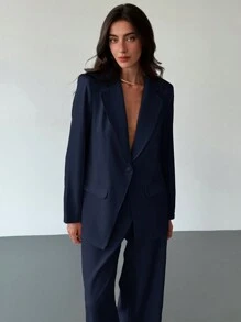 Aloruh Neuer eleganter Pendelanzug-Set mit profiliertem Design, lange Jacke, für Herbst/Winter