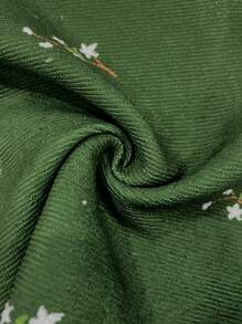 Flirla Große Größen Damen Rundhals Laternärmel Hohe Taille Rüschensaum Mini Smock Kleid, Herbst