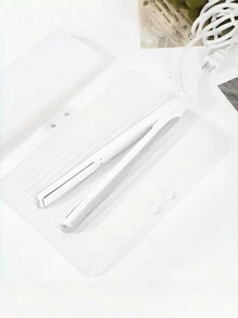1PC Portable White Hair Curler Storage Bag, Large Capacity Travel Makeup Organizer Pouch For Toiletries, Cosmetics, Brushes & Accessories - White - View 6