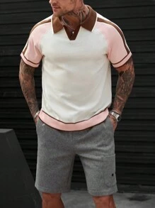 Manfinity Homme Men's Simple Stylish Casual Knitted Sweater, For Daily Wear - Multicolor - View 3