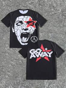 Manfinity EMRG 男士印花 T 恤，休闲简约风格，适合日常穿着