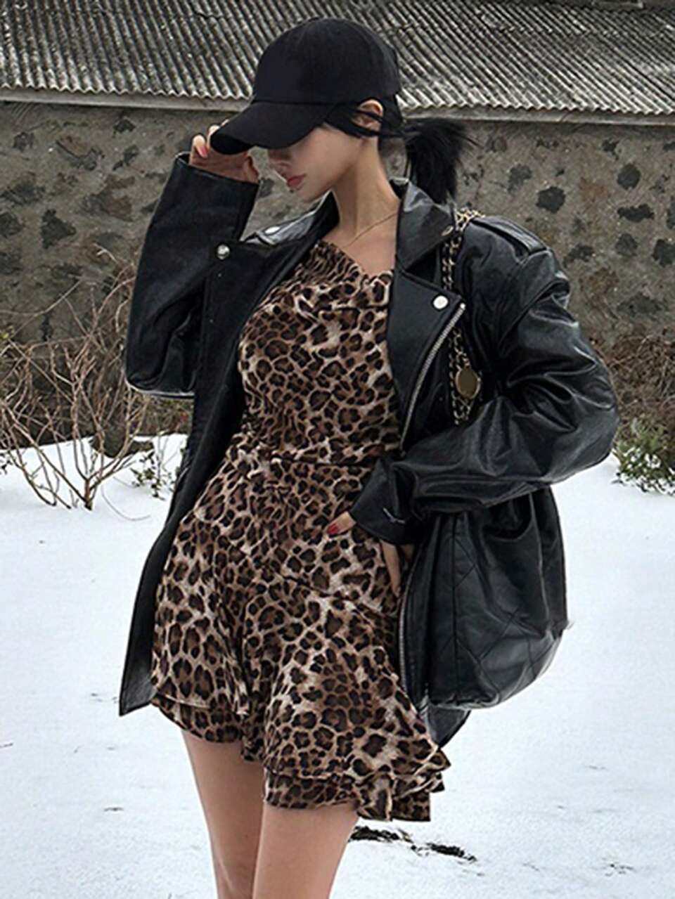 Women Leopard Print Off Shoulder Mini Dress,All Shades Of Brown,Summer,Girly,Night Out,Sleeveless Cinched Waist Draped Holiday Beach Milkmaid Dress