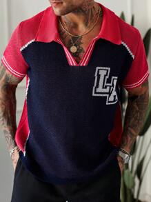 Manfinity Homme Men's Simple Casual Knit Sweater, Everyday Wear - Multicolor - View 6