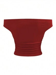 INAWLY 女士骷髅印花露肩上衣，朋克风格