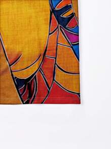 Maweii Đầm cổ tròn tay ngắn in họa tiết động vật và cây cỡ lớn cho nữ, dành cho mùa hè - Nhiều màu - Xem 4