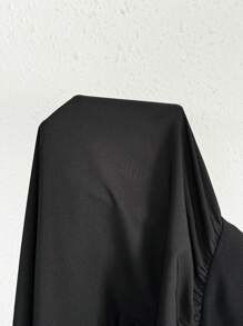 SHEIN CURVE+ Plus Size Women's Solid Color Basic Sleeveless Dress - Black - View 10