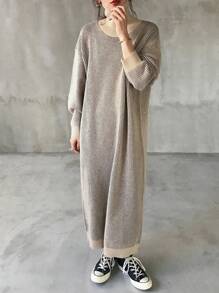 FRIFUL 女士针织毛衣裙，休闲简约风格，适合日常穿着