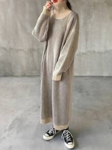 FRIFUL 女士针织毛衣裙，休闲简约风格，适合日常穿着