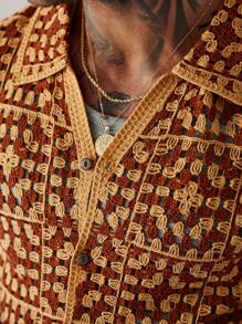 Manfinity RSRT 男士简约时尚休闲针织毛衣，日常穿着 - 彩色 - 查看 6