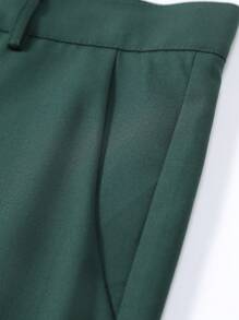 Manfinity Mode 1 套加大码男式纯色西装，包括夹克和裤子