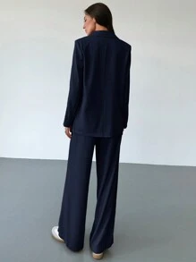 Aloruh Neuer eleganter Pendelanzug-Set mit profiliertem Design, lange Jacke, für Herbst/Winter