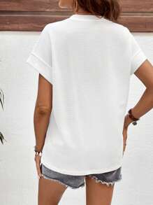 SHEIN Women Maternity Plain Casual T-Shirt, Simple And Fashionable For Daily Wear