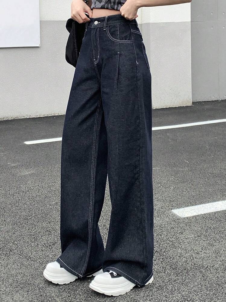 DAZY レディース ワイドレッグジーンズ | SHEIN JAPAN
