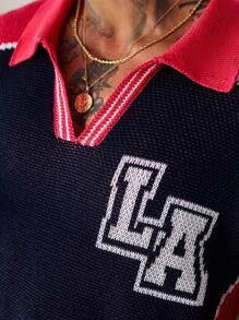 Manfinity Homme Men's Simple Casual Knit Sweater, Everyday Wear - Multicolor - View 7