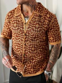 Manfinity RSRT 男士简约时尚休闲针织毛衣，日常穿着 - 彩色 - 查看 4