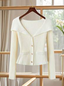 Chiquease 女士纯色休闲开衫，简约时尚，适合日常穿着