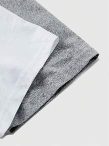 Men's Casual Round Neck Letter Pattern Knitted Regular Sleeve Loungewear Top - Multicolor - View 5