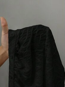 Slaydiva 女士百搭休闲 T 恤，适合日常穿着、度假、巡游、海滩、日光浴、通勤、纹理、春夏 - 黑色 - 查看 8