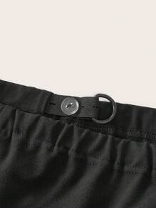 SHEIN Regulowane w pasie legginsy ciążowe, krótkie rajstopy z nadrukiem graficznym