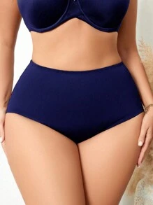 1 pieza Tanga de lencería con aplicaciones de encaje para talla grande