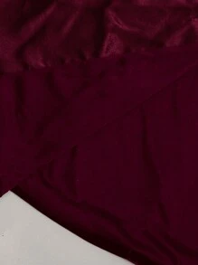 Chiquease 秋冬季缎面天鹅绒拼布长款休闲西装