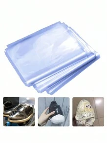 100 Stück PVC-Schrumpfbeutel - transparente Schrumpffolie zum Verpacken, Versiegeln & Aufbewahren, staubdichte Plastikbeutel für Zuhause, Büro, Reisen, Küche, Bad (10x15cm, 12x20cm, 25x35cm, 30x40cm) - Geschenkverpackung, Ordnung & Haushaltsgebrauch