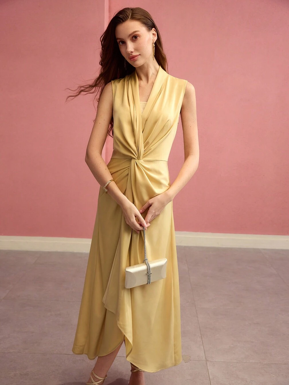 slate blue satin dress Matte Cowl Neck Maxi making it a stunning DRESSES COLLECTION size:0 Black Gold Embroidered Strapless