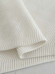 Celure Plus Size Dames Zwart & Wit Tweekleurige Asymmetrische Kraag Getailleerde Pullover Trui, Herfst/Winter