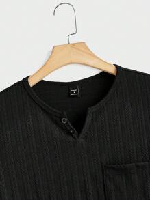 Manfinity VCAY Men's Slim Fit Crew Neck Long Sleeve Casual T-Shirt, Suitable For Everyday Wear