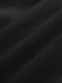 Cozy Pixies 年轻女孩时尚 3D 蝴蝶结点缀圆领落肩套头连帽衫 - 黑色 - 查看 12