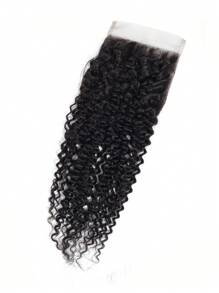 rizado 4X4 con encaje cierre humano pelo encaje transparente frontal cabello remy - S1 - Ver 4