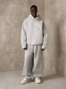 SUMWON Bộ đồ thể thao thể thao Athleisure Bộ đồ thể thao đô thị hiện đại Bộ đồ ngủ hai mảnh thoải mái, đơn giản, phù hợp với phong cách mùa đông thu đông - Xám - Xem 8