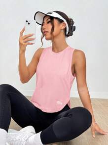 Sovereign Charm Twist Backless Sports Topworkout Tank Top