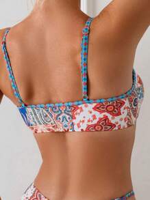 Drawstring Bust Sweet Girl Exclusive Swimwear Top - Multicolor - View 2