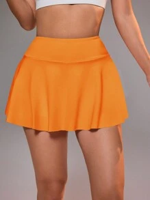 CourtClass Women Skirt With Undershorts Pockets Suitable For Badminton, Tennis, Yoga, Fitness, Running, Marathon Sports Athletic Skirt