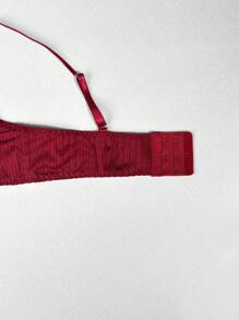 Teen Girls' Solid Color Bow Decor Fashionable Underwear - Burgundy - View 6