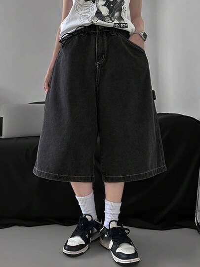 DAZY Quần short denim nữ kiểu dáng thường ngày, đơn giản và thời trang, thích hợp mặc hàng ngày.