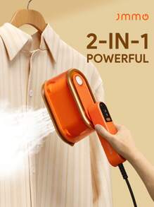 Zazumi 衣服蒸汽熨斗，便携式手持熨斗，180°可旋转旅行服装蒸汽熨斗，适用于正装衬衫旅行大学宿舍必备旅行礼品家居和节日家居度假露营度假必备品度假配件，露营用品 - 橘色 - 查看 7