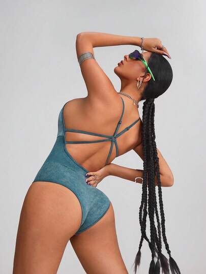 Innovista Sömlös sportjumpsuit för kvinnor, jumpsuit för magkontroll och rumplyftning, rygglös, andningsbar och torr passform med dynamiska färger, träningskläder med edgy och unik design, utomhus, styrka, yoga, fest, surfing, yoga, skidåkning, kondition, cykling, höst, träningsoverall, elektrisk, underställ, år 2000, grön mint denimtvättad effekt, formande överallt, baddräkt, baddräkt, alla hjärtans dag, snödräkt för kvinnor, baddräkt för kvinnor, yogamatta, nybörjarkläder för kvinnor, funktionell chic