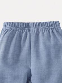 SHEIN 2 件套男婴绅士装 - 背心和裤子，时尚优雅，适合生日派对、婚礼、周年纪念和节日场合 - 灰色 - 查看 6