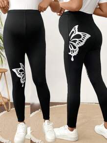 SHEIN Maternity Casual Wing Print High Waist Leggings