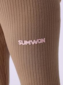 SUMWON Kids Ribbed Jogger Co-Ord Set Long Sleeve Sweatshirt Matching Wear Athletic Two Piece Training Set Winter Fall Casual Streetwear Track Suit