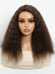 Brown Curly Bob Wig Human Hair Glueless Transparent Lace Front Bob Wig Deep Wave Pre Cut Wear & Go Bob Wig Pre Plucked Short 14 Inch