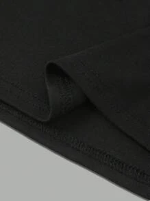 INAWLY 3pcs/Set Kaos Wanita Lengan Panjang Leher Bulat Warna Hitam Pakaian Musim Gugur untuk Wanita - Hitam - View 5